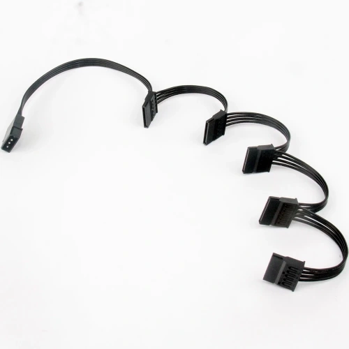 Cable Molex Power To 5 SATA - 15 Pin HDD Power Converter