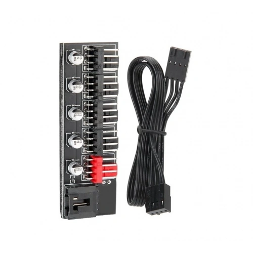 Fan Multiplier 5 Port Y PWM Splitter 4 Pin Hub CPU Cable Multiplier