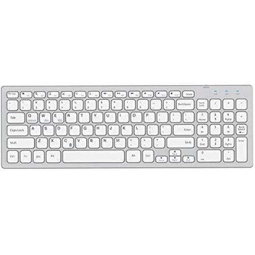 Everest KB-80W White/Silver Ultra-Slim Wireless Keyboard
