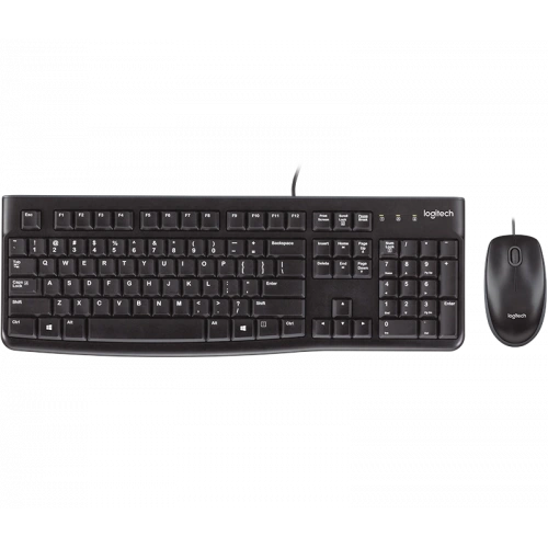 Keyboard Mouse Set Logitech Mk120 Q Black 920-002560 Tr Layout