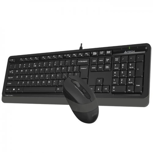 Keyboard Mouse A4Tech F1010 Mm Q Gray Usb Tr Layout