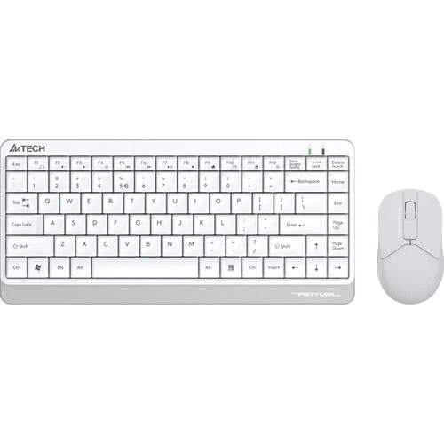 Wireless Keyboard Mouse A4Tech FG1112 2.4 Mini White Tr Layout