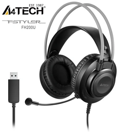 A4Tech Fh-200U Headphones with Microphone Gray USB