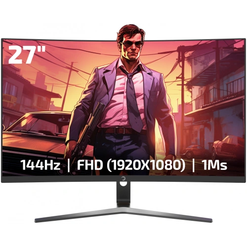 Monitor GamePower 27'' Vivid F20 Curved RGB 144Hz 1ms FHD Speaker