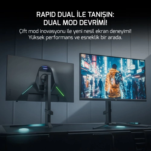 Monitor Gamepower 27" Rapid Dual (4K 160Hz/Fhd 320Hz) 0.5Ms Flat