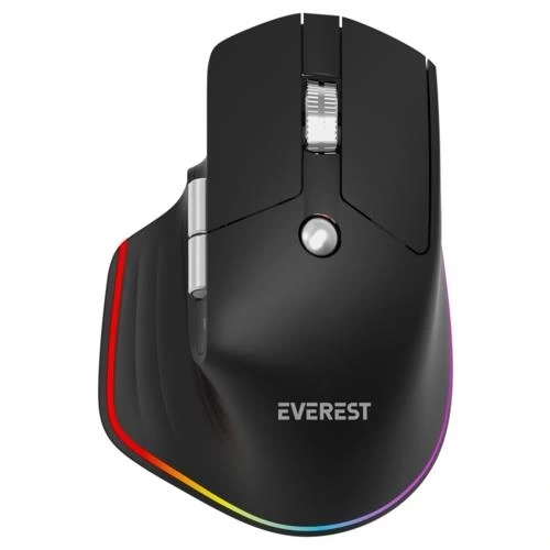Everest SMW-178 Handy 2in1 Bluetooth+ 2.4Ghz 4000 DPI RGB Mouse Black