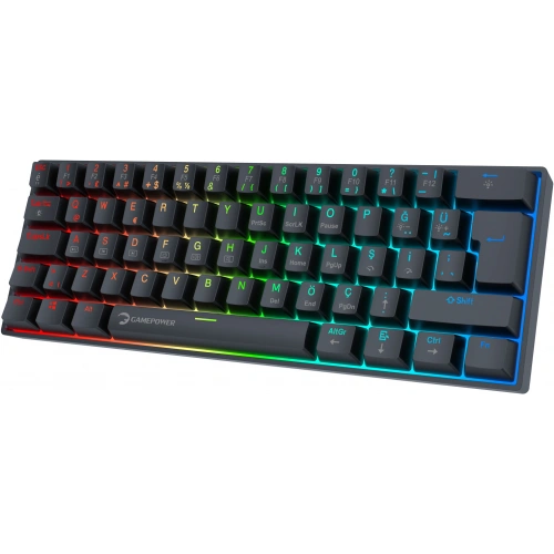 Keyboard Gamepower Lyra RGB 60m Mechanical Red Switch Black