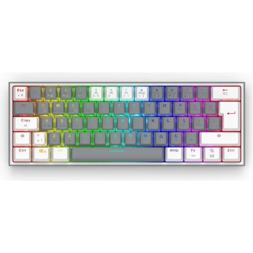 Redragon K616 Fizz Pro RGB Red Switch Wireless Gray / White Compact