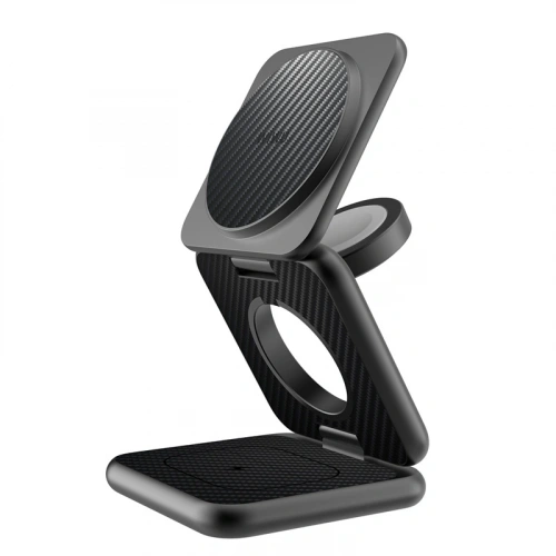 Wiwu W035 3 in 1 Wireless Charger Black