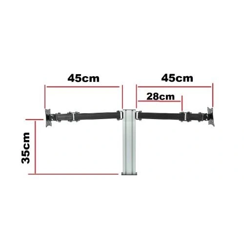 17-27" Desktop Dual Monitor Mount Ma-02