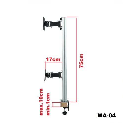 17-27" Desktop Vertical Dual Monitor Mount Ma-04