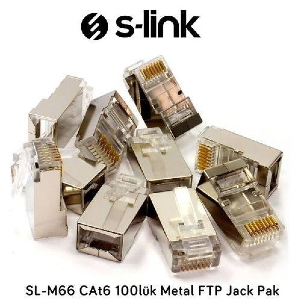 S-Link Rj45 Sl-M66 Cat6 Metal Connector 100Pcs