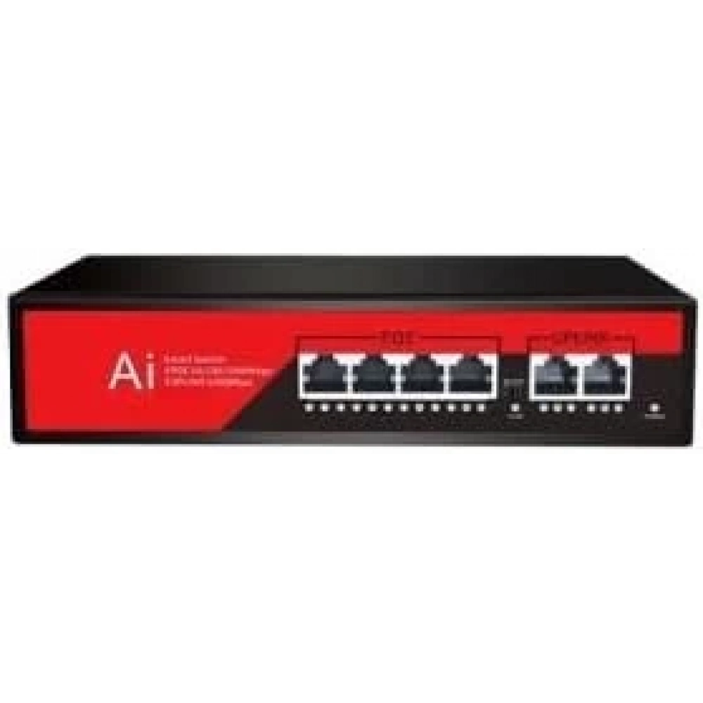 Switch Ezcool Ez-04Pse 4Xfe+2Xfe Poe (65Watt)