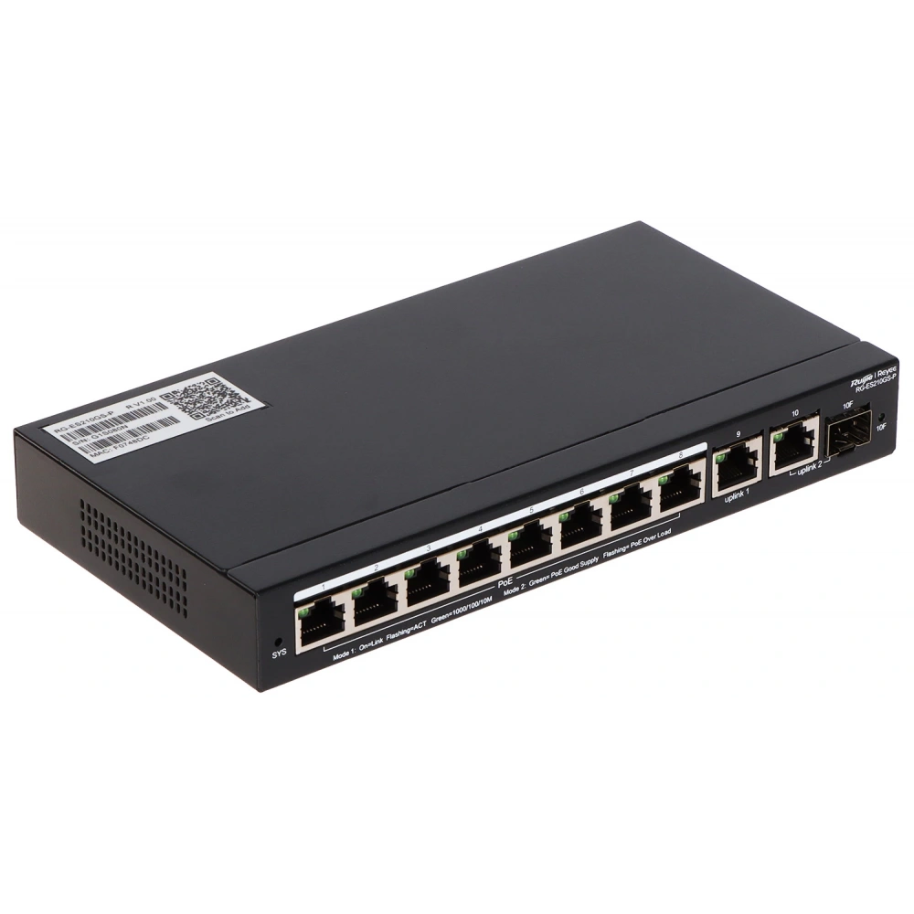 Reyee Rg-Es210Gs-P 8 Port Cloud Managed Poe Switch