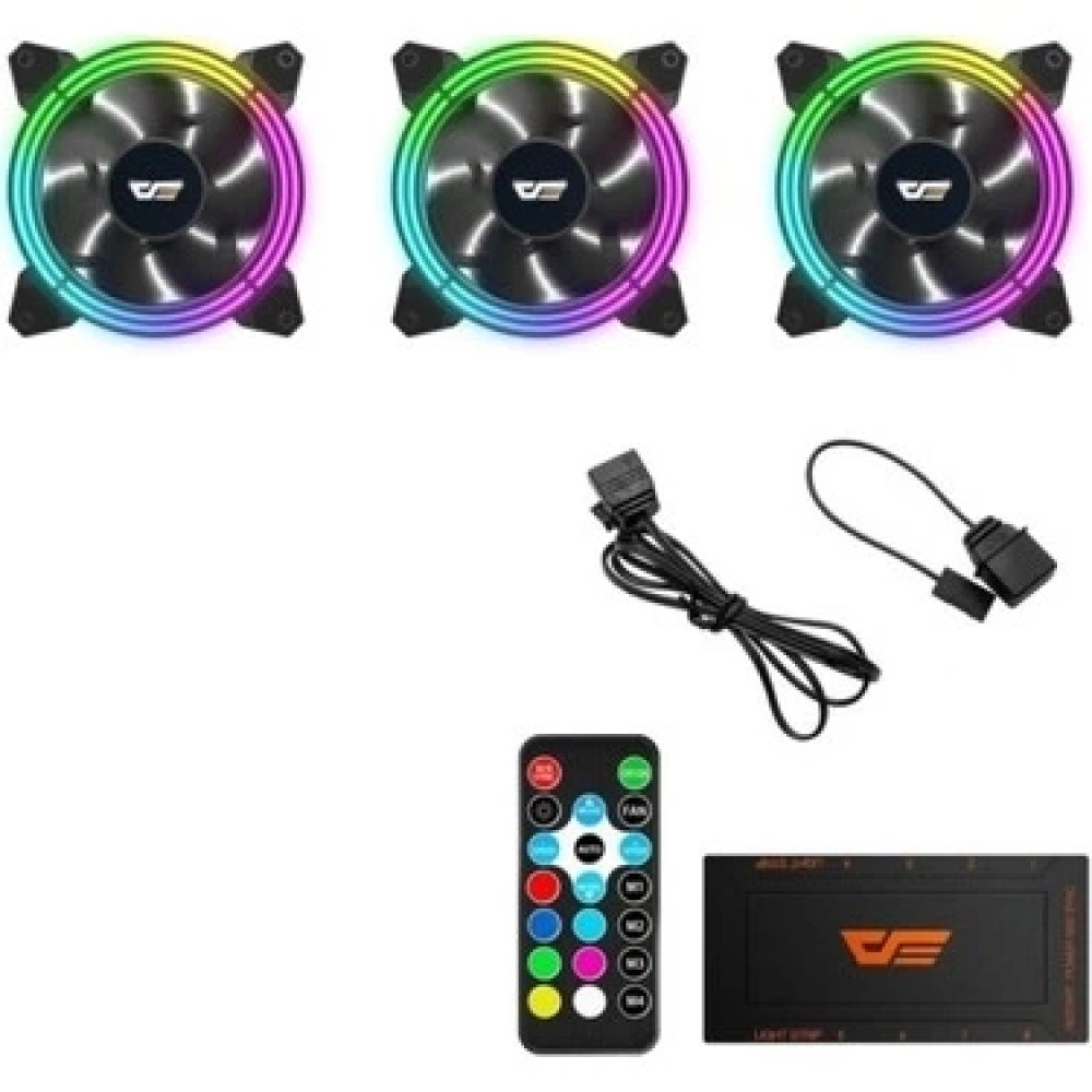 DARKFLASH CF11 PRO 3pin RGB 3x12cm + Controller + Remote