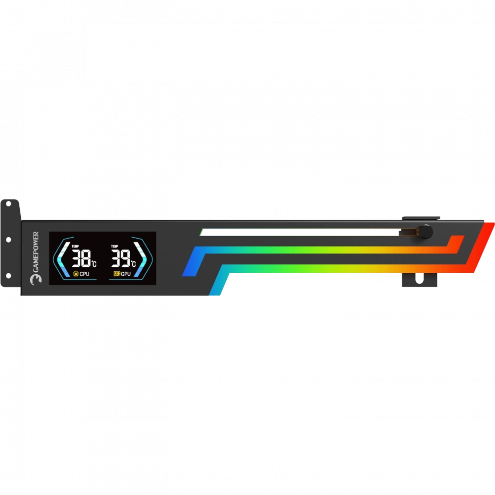 Gamepower Heatsync ARGB LCD GRAPHICS CARD Tutucu Siyah