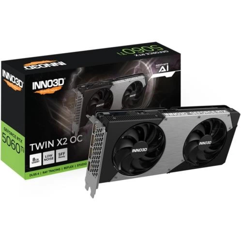 GRAPHICS CARD Inno3D RTX5060Ti 8GB Twin X2 128Bit GDDR7 3xDP, HDMI