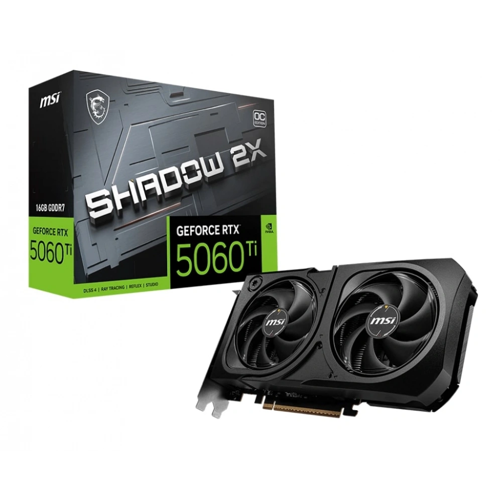GRAPHICS CARD Msi RTX5060Ti 16GB Shadow 2X OC Plus GDDR7 128Bit DX12