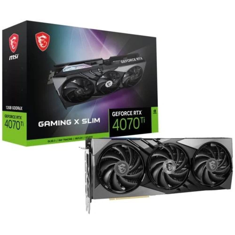 GRAPHICS CARD Msı Rtx4070Ti Gamıng X Slım 12Gb 192Bit Gddr6X Dp Hdmı