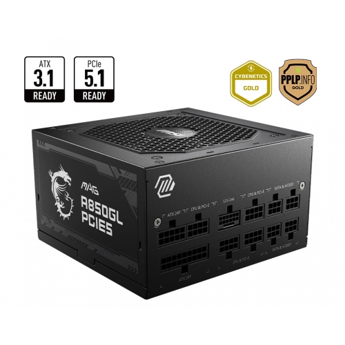 Power Supply Msi Mag A850Gl 850W 80+ Gold Full Modular