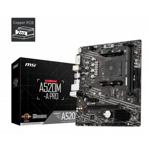 MOTHERBOARD Msi A520M-A Pro Ddr4 S+V+Gl Am4