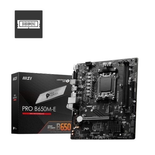 MOTHERBOARD MSI PRO B650M-E DDR5 M.2 6800(OC) mATX AM5