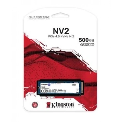 Ssd Kıngston Nv2 500Gb Pcı 4.0 Nvme Snv2S/500G 3500 - 2100 Mb/S