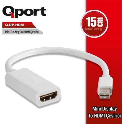 ACCESSORY QPORT Q-DP-HDM 15cm Mini Display to HDMI CONVERTER