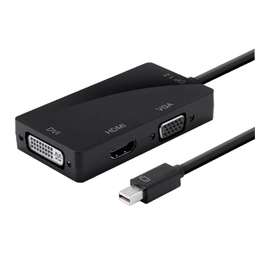 Mini Display Port to HDMI DVI VGA Adapter Black
