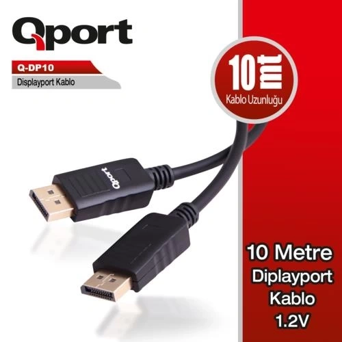 Cable Qport Q-Dp10 10Mt 1.2V Display Port