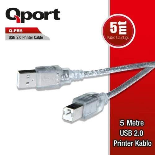 Cable Qport Q-Pr5 USB 2.0 5M Printer Cable