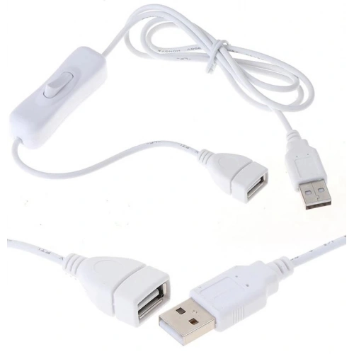 Cable USB Female - USB Male USB Extension Cable 1m With On Off Switch
