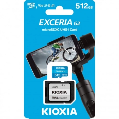 MEMORY KIOXIA 512GB MICRO SDXC G2 4K 100Mb/s LMEX2L512GG2 V30 U3
