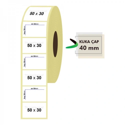 ROLL PAPER THERMAL LABEL 50mm X 30mm 1500 PIECES