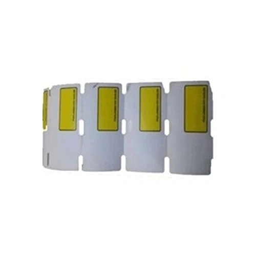 80mm x 38mm Cardboard Yellow Window VAT Shelf Label 500 Rolls