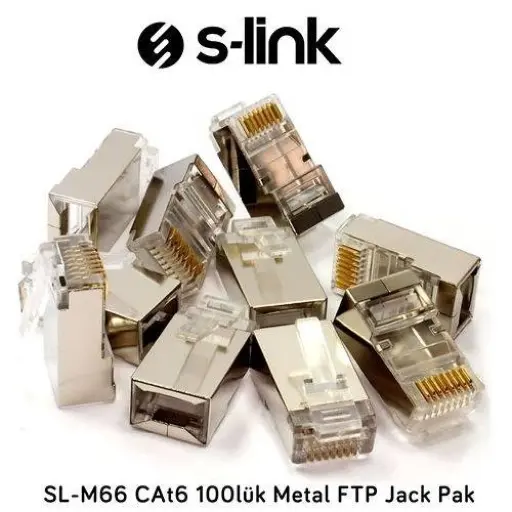 S-Link Rj45 Sl-M66 Cat6 Metal Connector 100Pcs