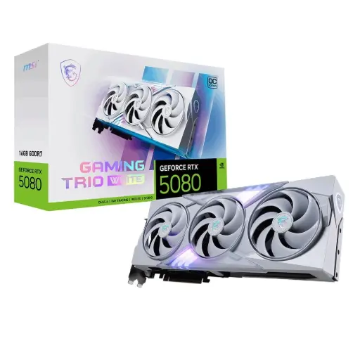 GRAPHICS CARD Msi Rtx5080 16GB Gaming Trio OC White 16GB GDDR7 256bit