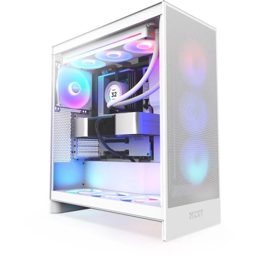 CASE Nzxt H7 Flow(2024) White RGB Tempered Glass USB 3.2 Atx Mid Tower