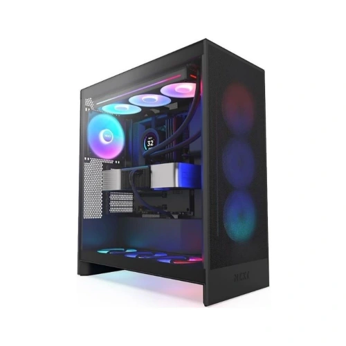 Case Nzxt H7 Flow(2024) Black RGB Tempered Glass USB 3.2 Atx Mid Tower