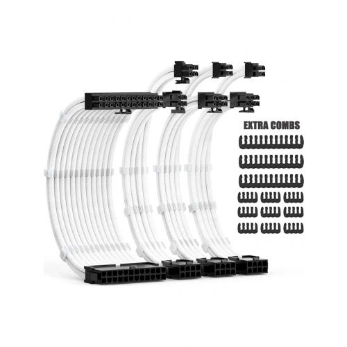 PSU EXTENSION KIT WHITE 30CM 24 PIN + 8PIN (4+4) + 2X 8 PIN(6+2)
