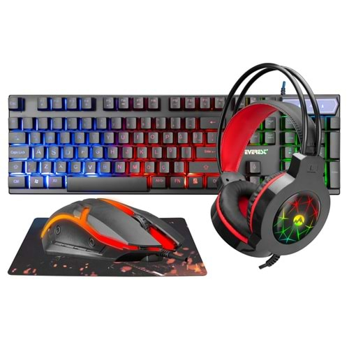 EVEREST KMK-91 ECO USB Gaming Combo Klavye+Mouse+Pad+Kulaklık TR LAYOU ...