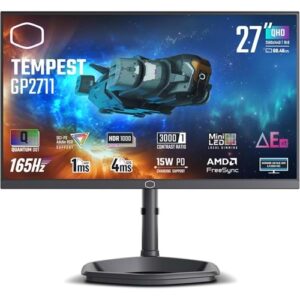 COOLER MASTER 27" Tempest GP2711 Mini Led 1ms 165Hz HDMI,DP 2K