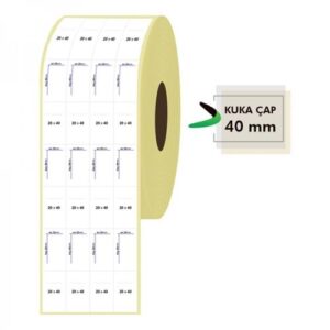 RULO KAĞIT TERMAL ETİKET 20mm X 40mm 4 SIRA 4500 ADET